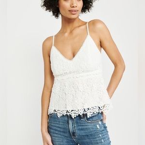 Abercrombie & Fitch Lace Peplum Cami